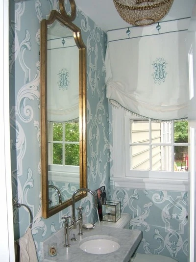 Traditional Powder Room by Kevin Malone